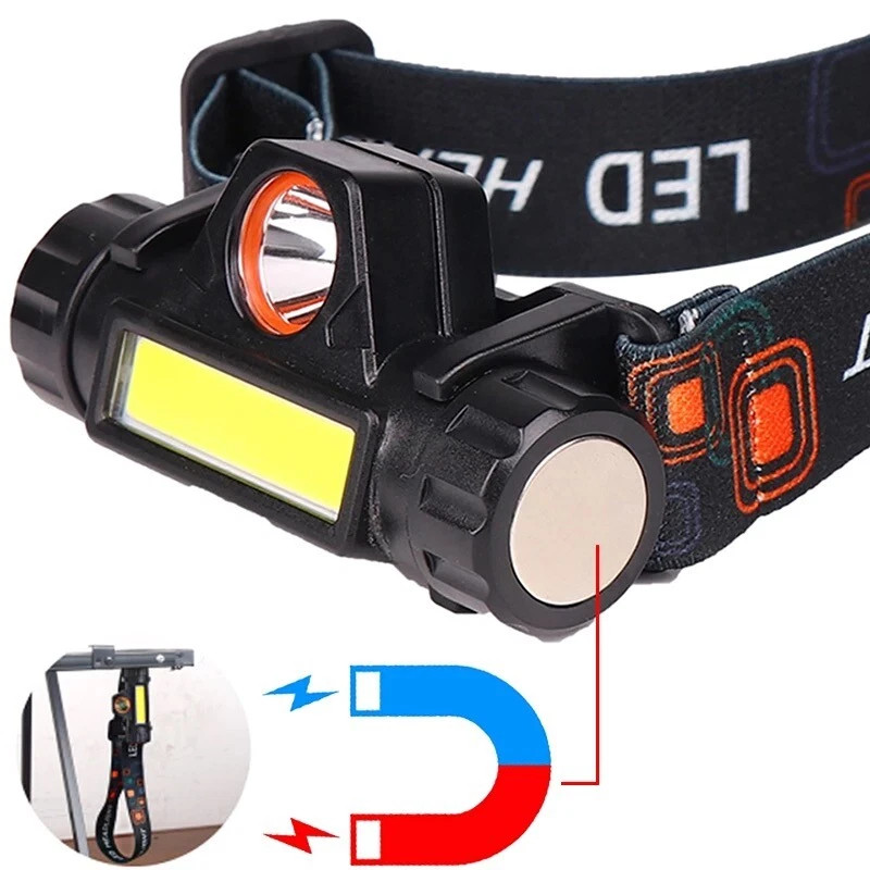 2 Pack LED Headlamp USB Rechargeable Waterproof Headlight Head Light Flashlight