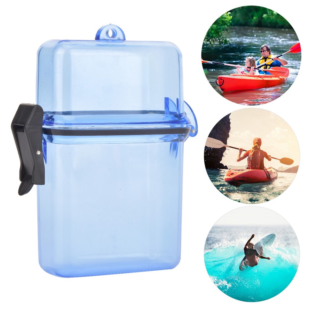 Plastic Transparent Underwater Kayak Sealing Box with Rope Hook