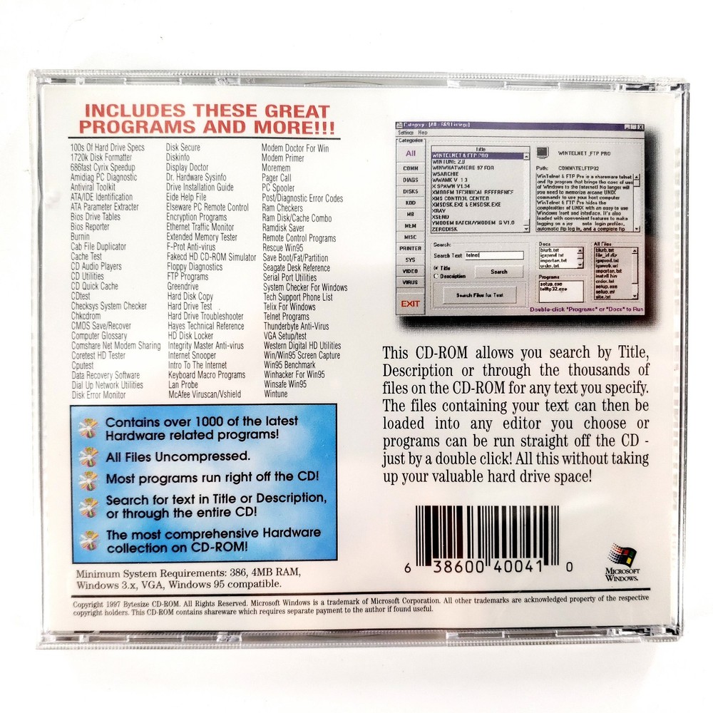 Hardware Technician 2000 CD Diagnostics Utilities Reference Guide 7000 Files New