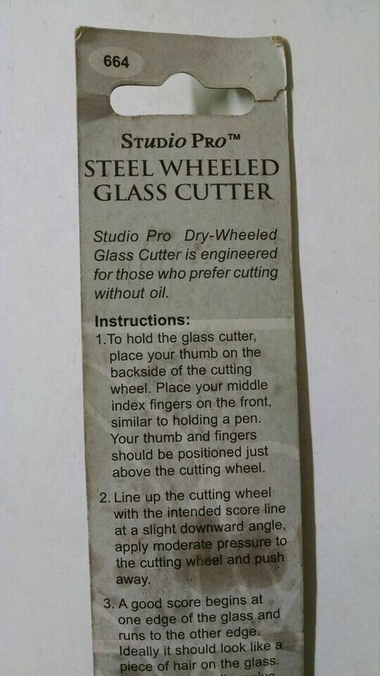 Wheeled Glass Cutter / Diamond Tech Studio Pro Dry