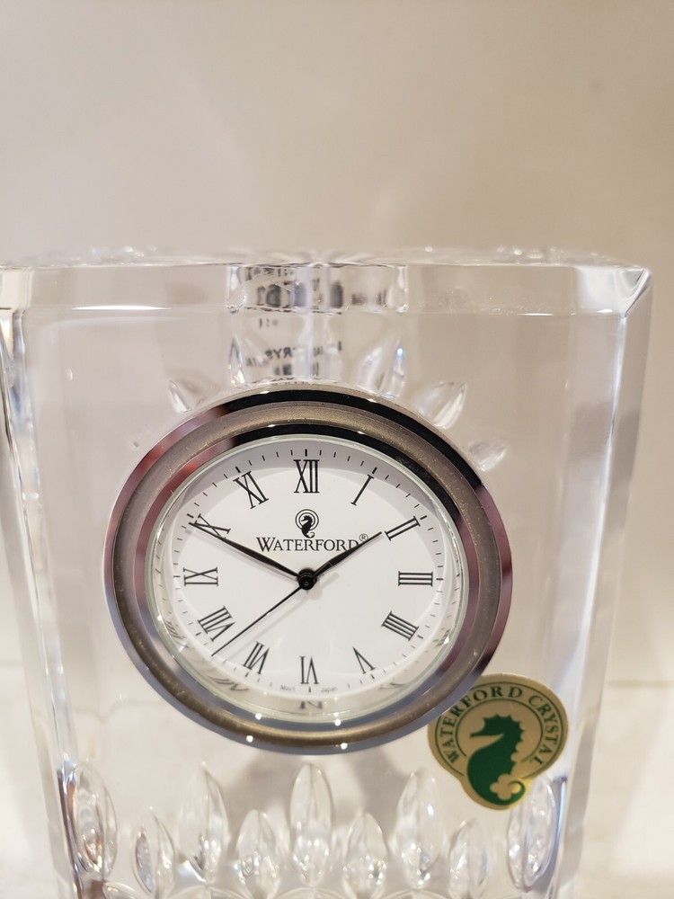 Small Waterford Crystal Lismore Desk Clock