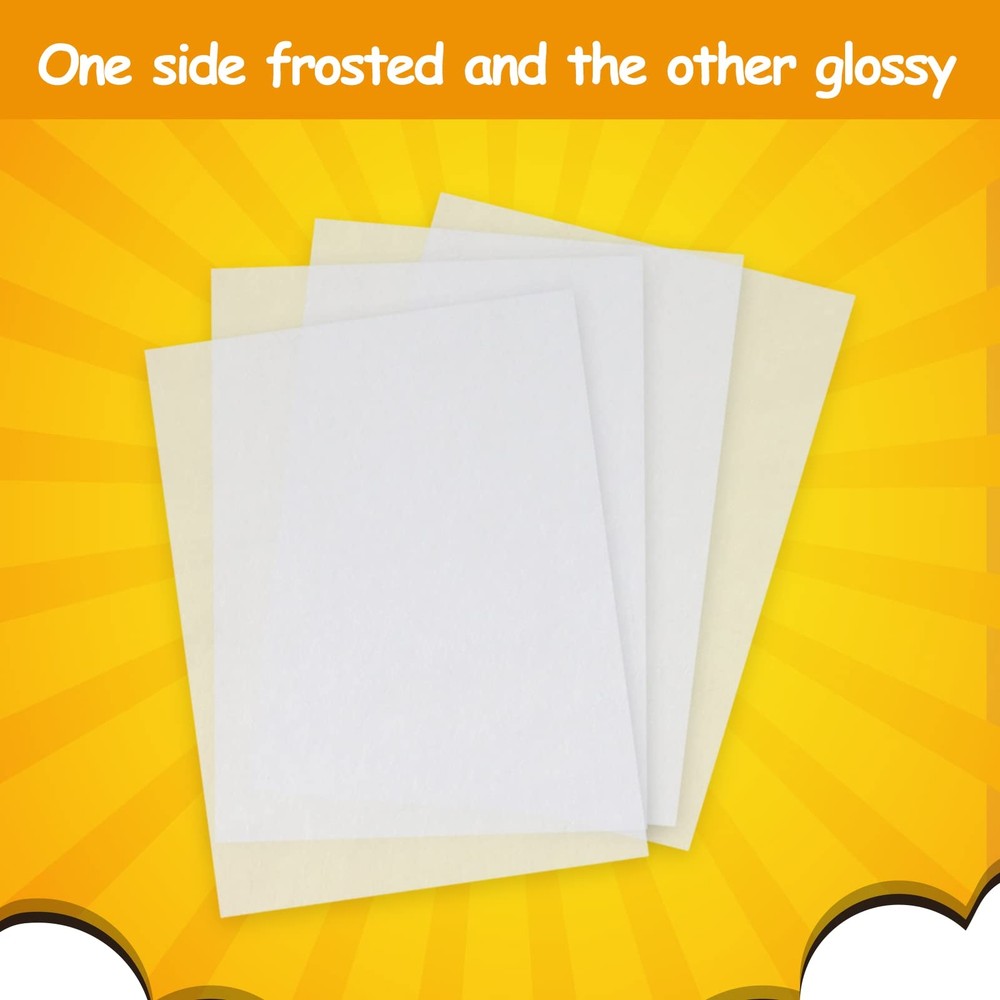 6 Pieces Shrink Paper Sheets Printable Shrink Dink Sheets for Creating Craft ...