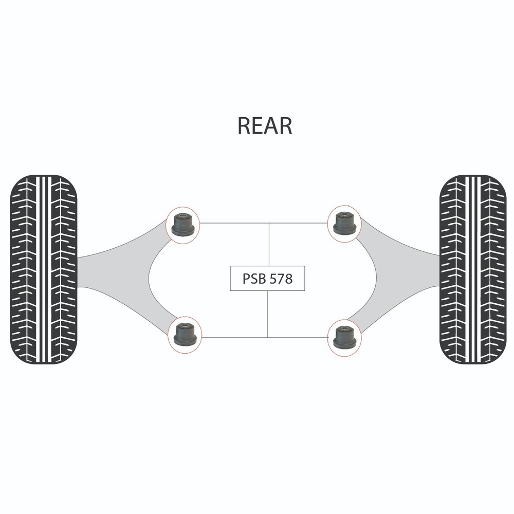 4x Lexus LS 400 (89-94) Rear Upper Arm Polyurethane Bushing Kit