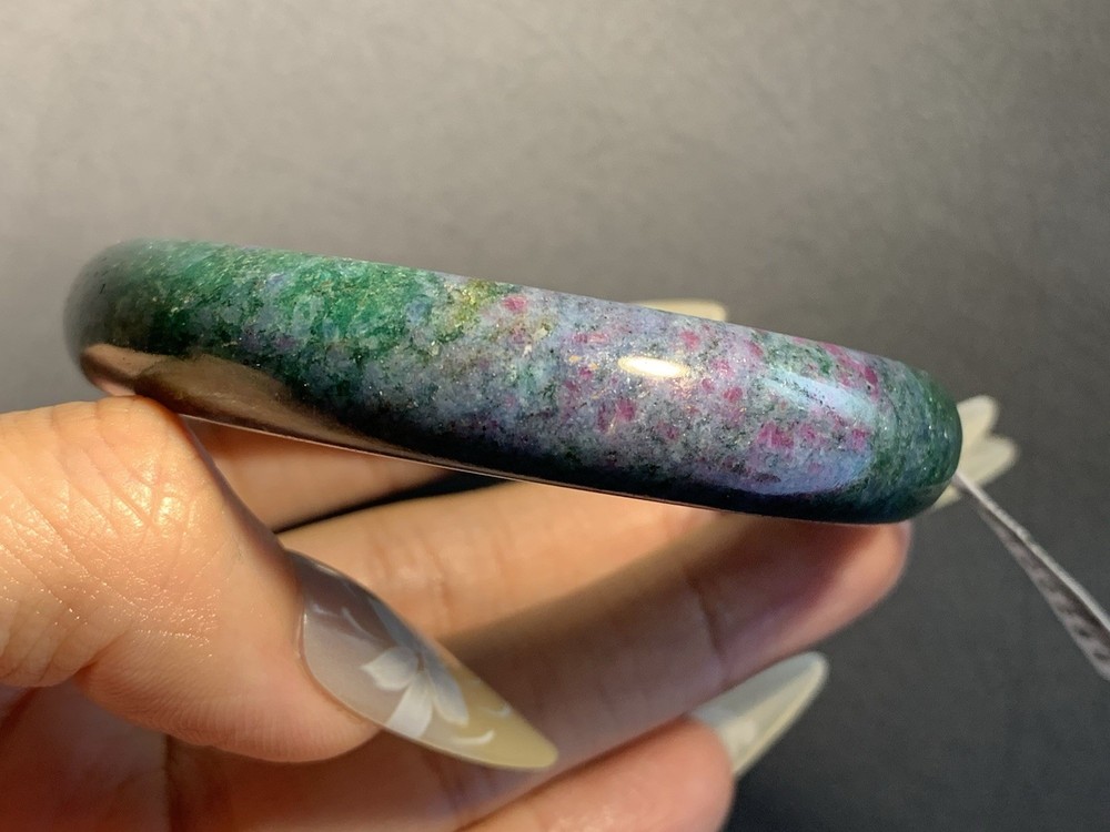 58.5mm Natural High Grade Ruby Zoisite Bangle/Crystal Gem Bangle