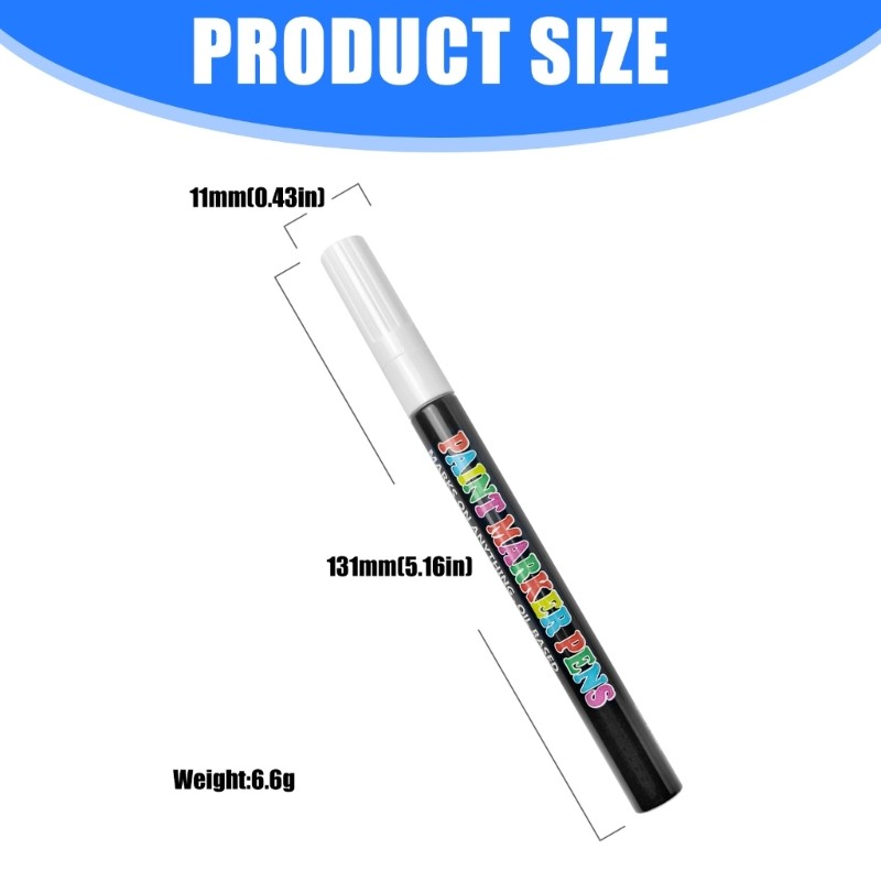 8pcs Empty Paint Marker Tube Smooth Flow Control for DIY Art Projects Tool