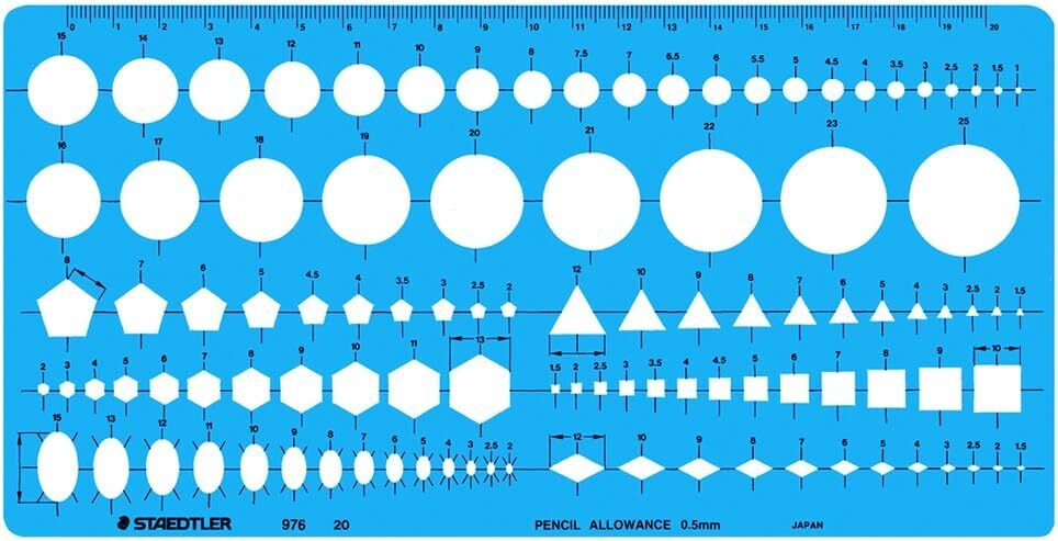 STAEDTLER Template Combination Ruler 1 Piece 976 20