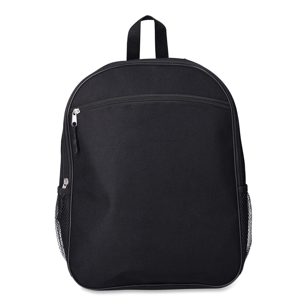 Wonder Nation Unisex 16" Backpack - Solid Black Kids School Back Pack