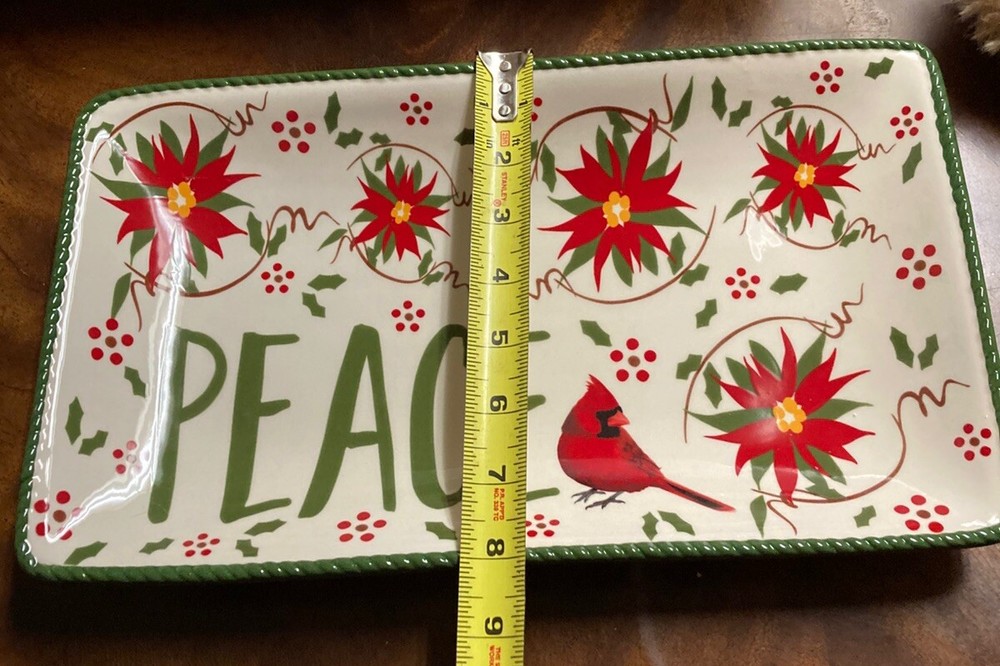 Temptations Red Cardinal Serving Peace Platter New In Box