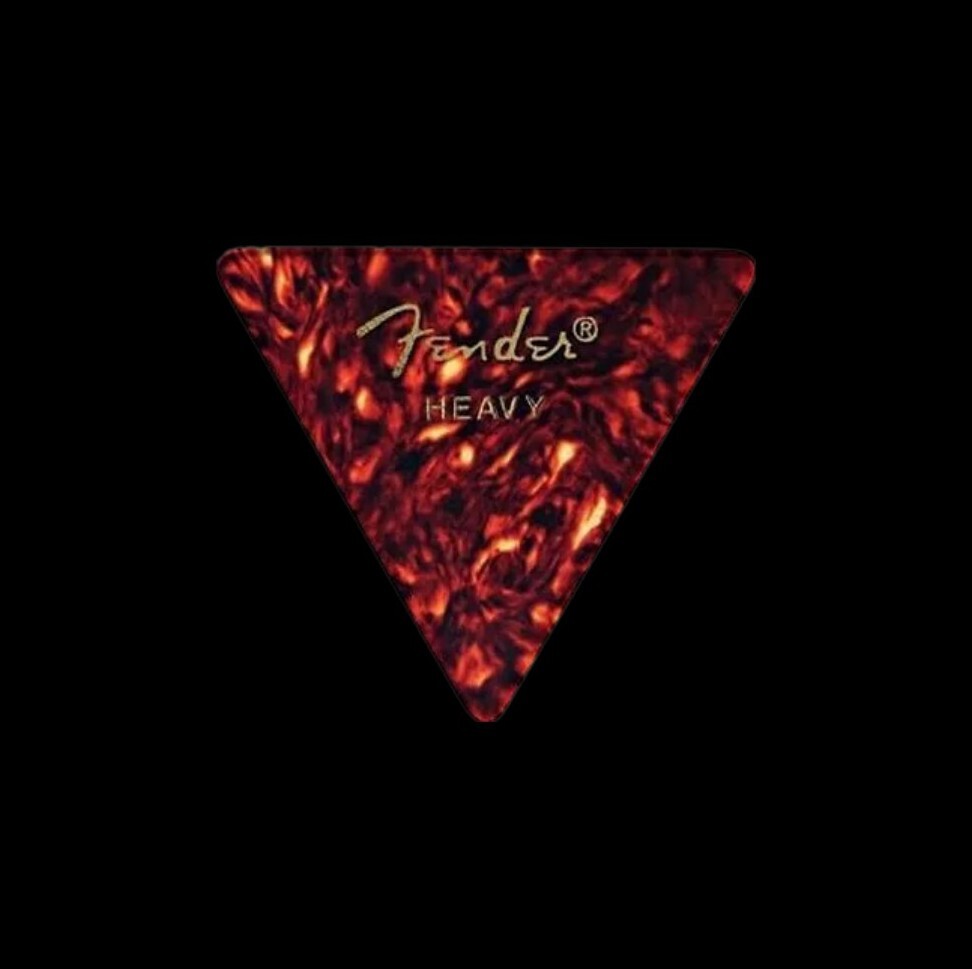 Fender Triangle Tortoise Celluloid 355 Heavy Picks 6 Pack