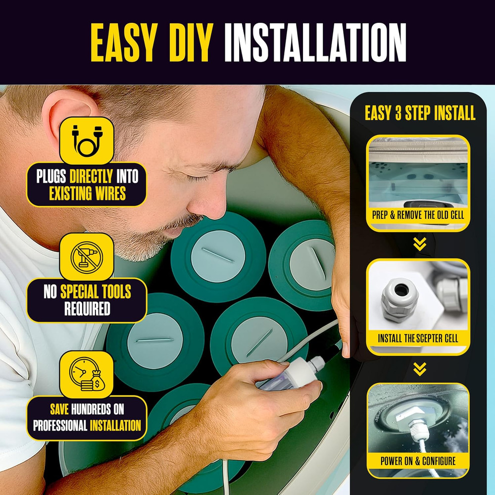 - the Scepter Salt Cell Replacement for ACE Sanitizing System by Hot Spring - 76