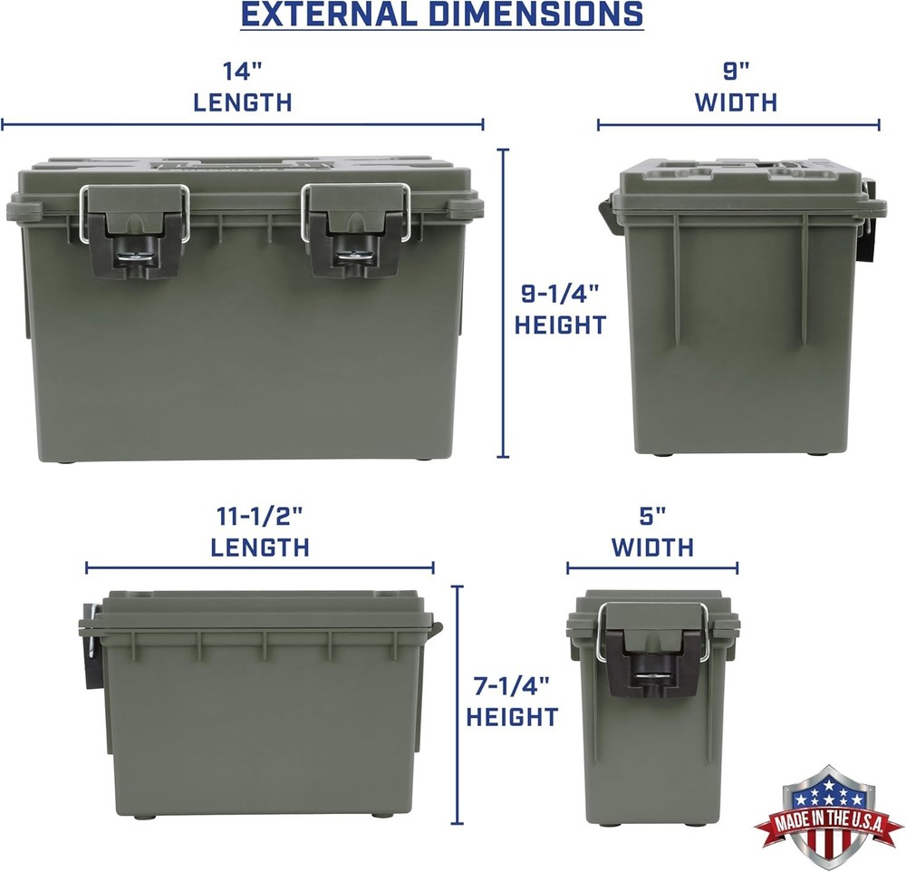 Stackable Storage Bins with Lockable Lids - 2-Pack Water-Resistant Containers