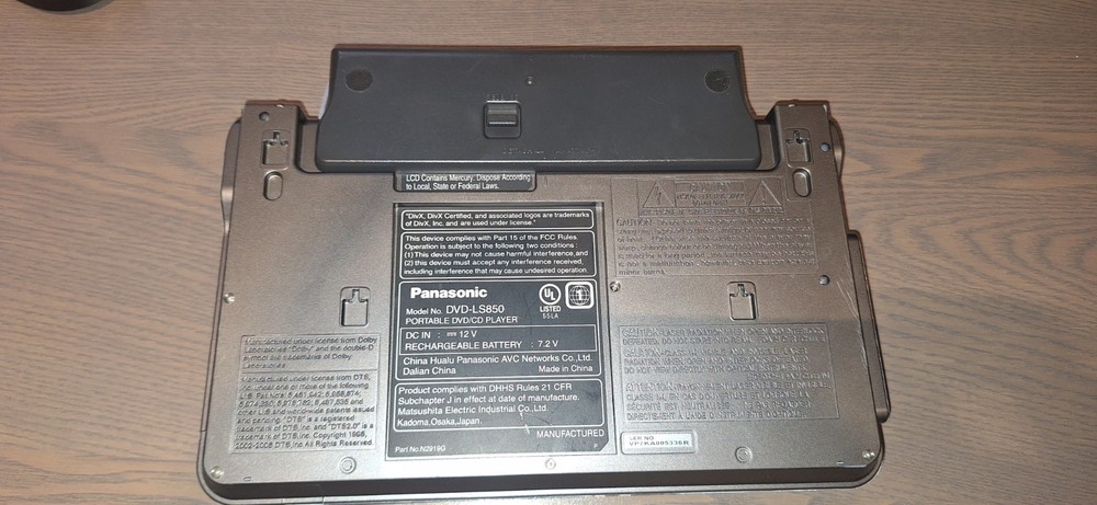 Panasonic DVD-LS850 Portable DVD Player, screen is broken