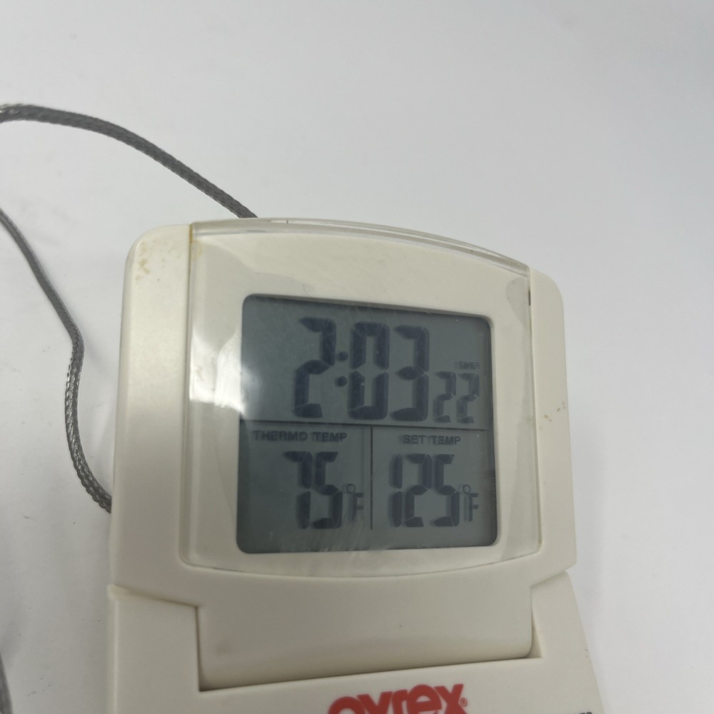 Pyrex Professional Programmable Digital Meat Timer Magnetic With Probe