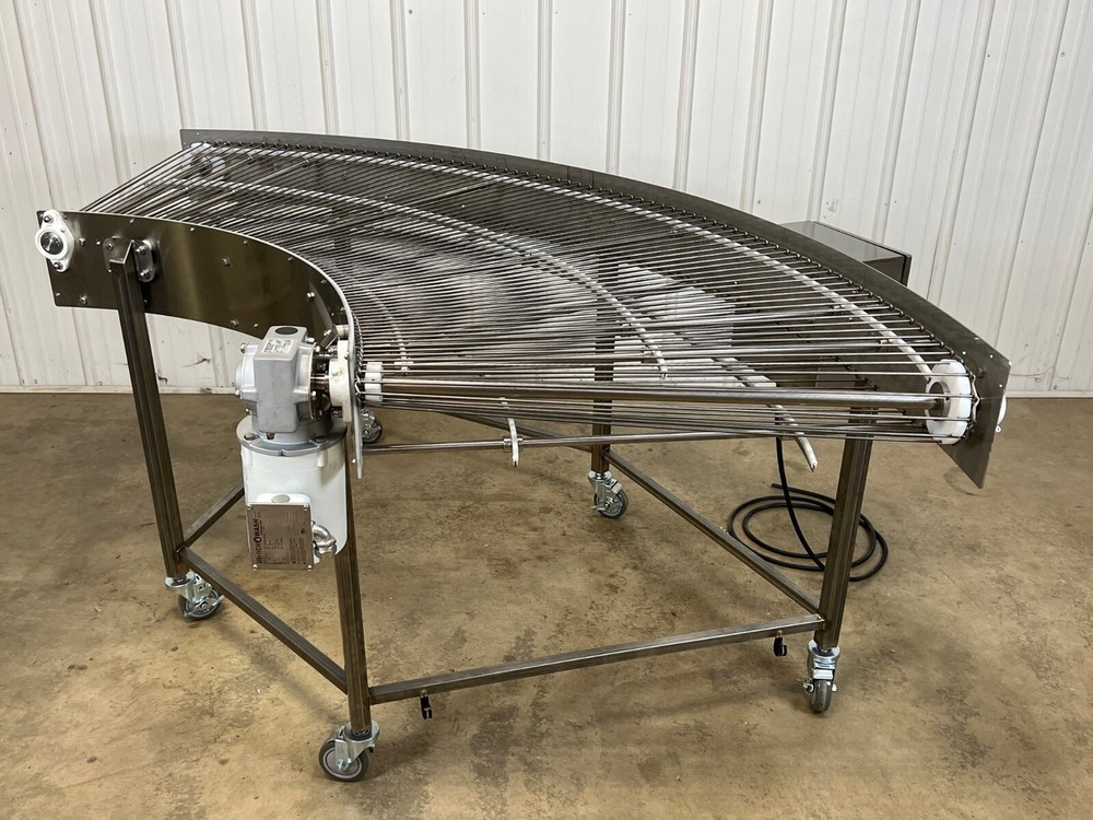 90 Degree Conveyor - RH - 36"W - SS Wire Rod - Variable Speed- New