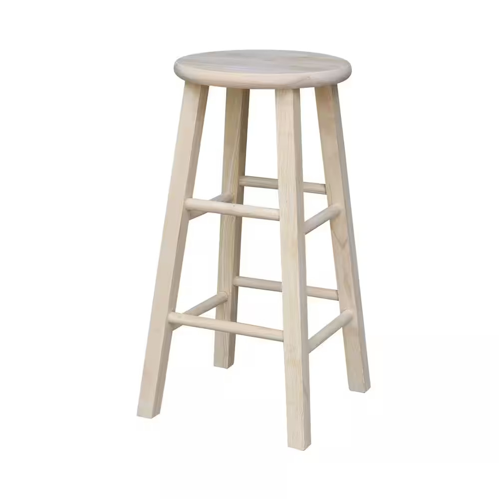 24 In. Unfinished Wood Counter Stool