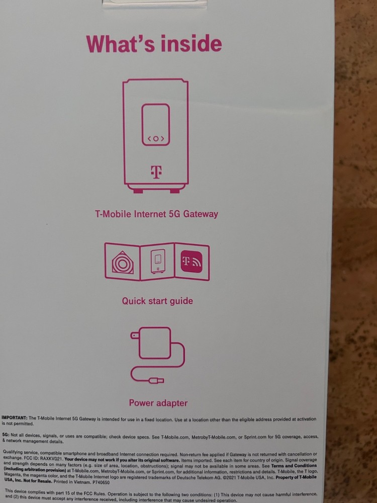T-mobile 5g gateway home internet device New Open Box black