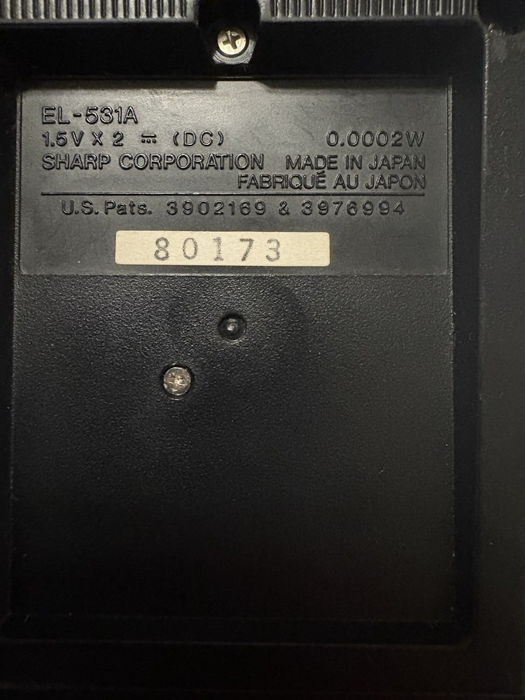 Vintage Sharp Scientific Calculator EL-531A