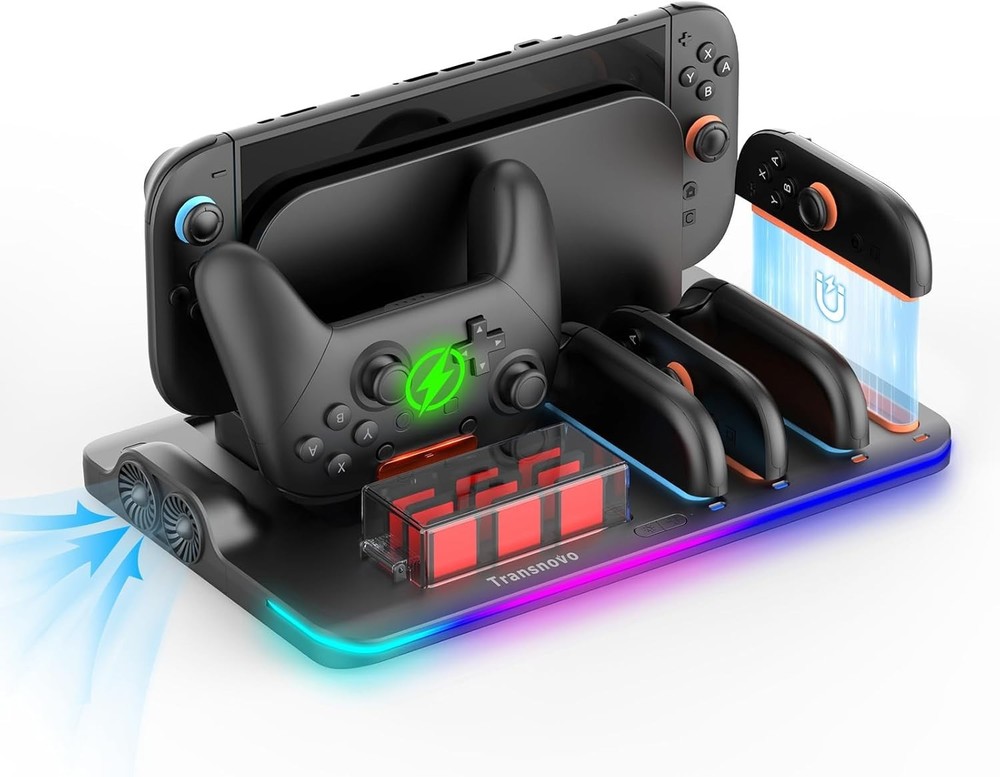 Joy Con Charging Dock for Switch 2 - Fast Charge & Cool Down