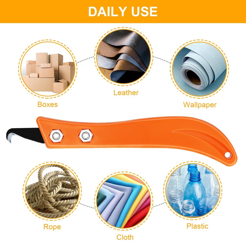 10PCS Hook Blade Knife Set, 3.4 in Double-End Golf Grip Removal Tools