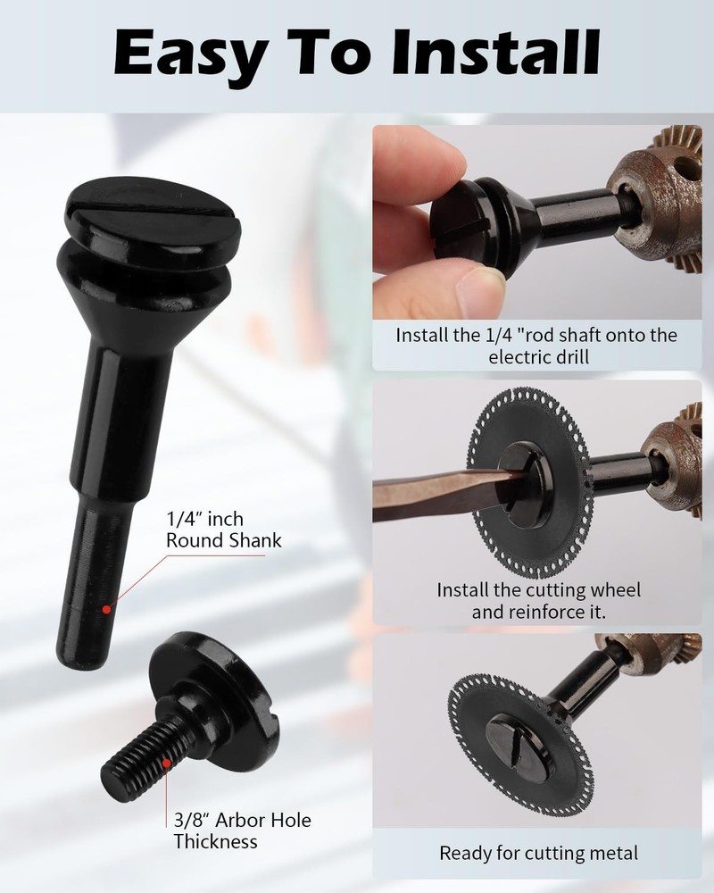 AOKLIT Die Grinder Accessories 3/8" & 1/4" Arbor Hole, 8 Pack Mounting...