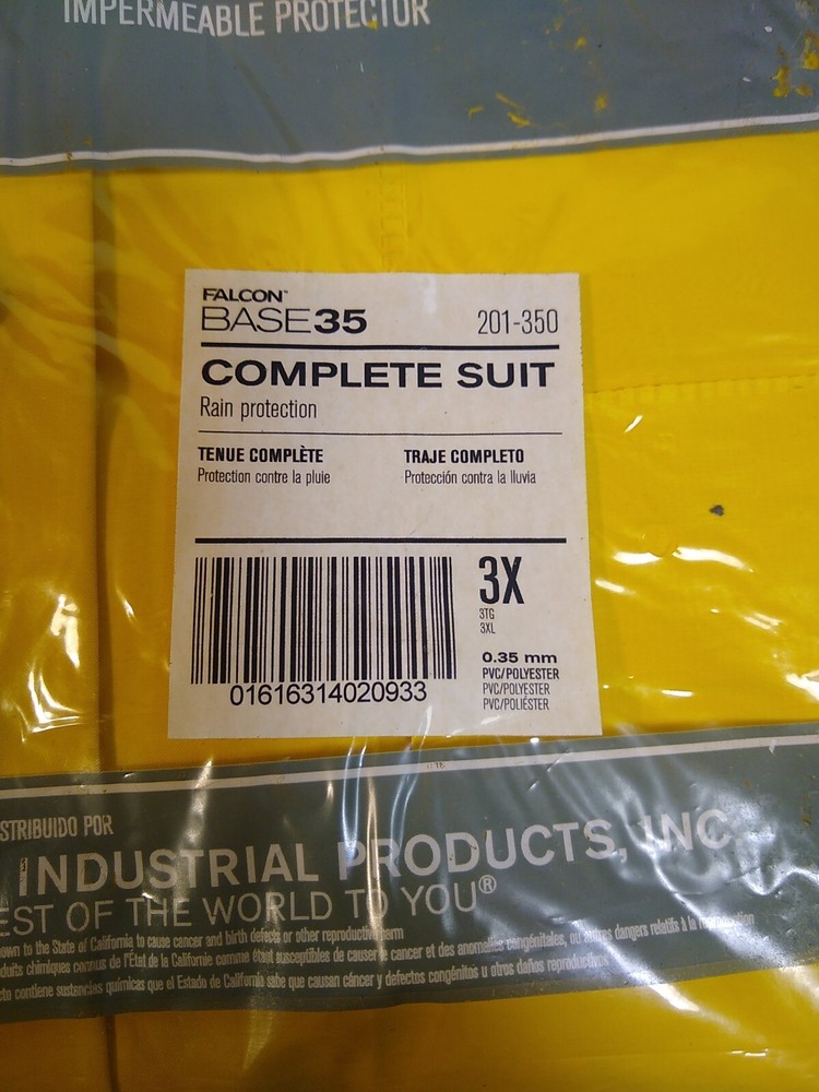 Falcon 3 Piece Rain Suit 3X-Large