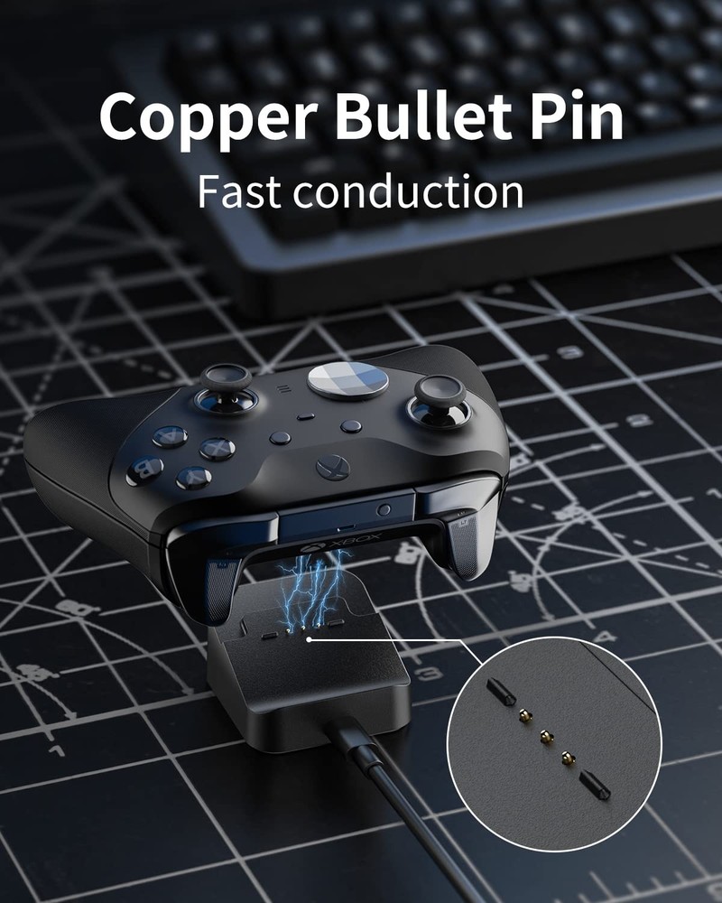 Charging Dock for Xbox Elite Wireless Controller Series 2/Core Black, Green