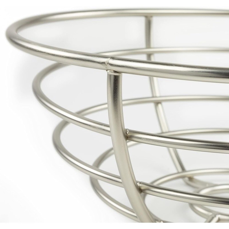 Open Wire Fruit Bowl Organizer Countertop Storage Even Ripening Produce Holder