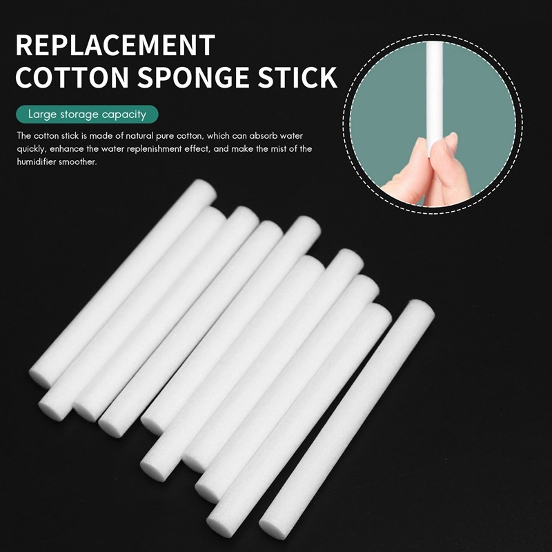 10Pcs/Pack Humidifier Replacement Cotton Sponge Stick for Usb Humidifier 7890