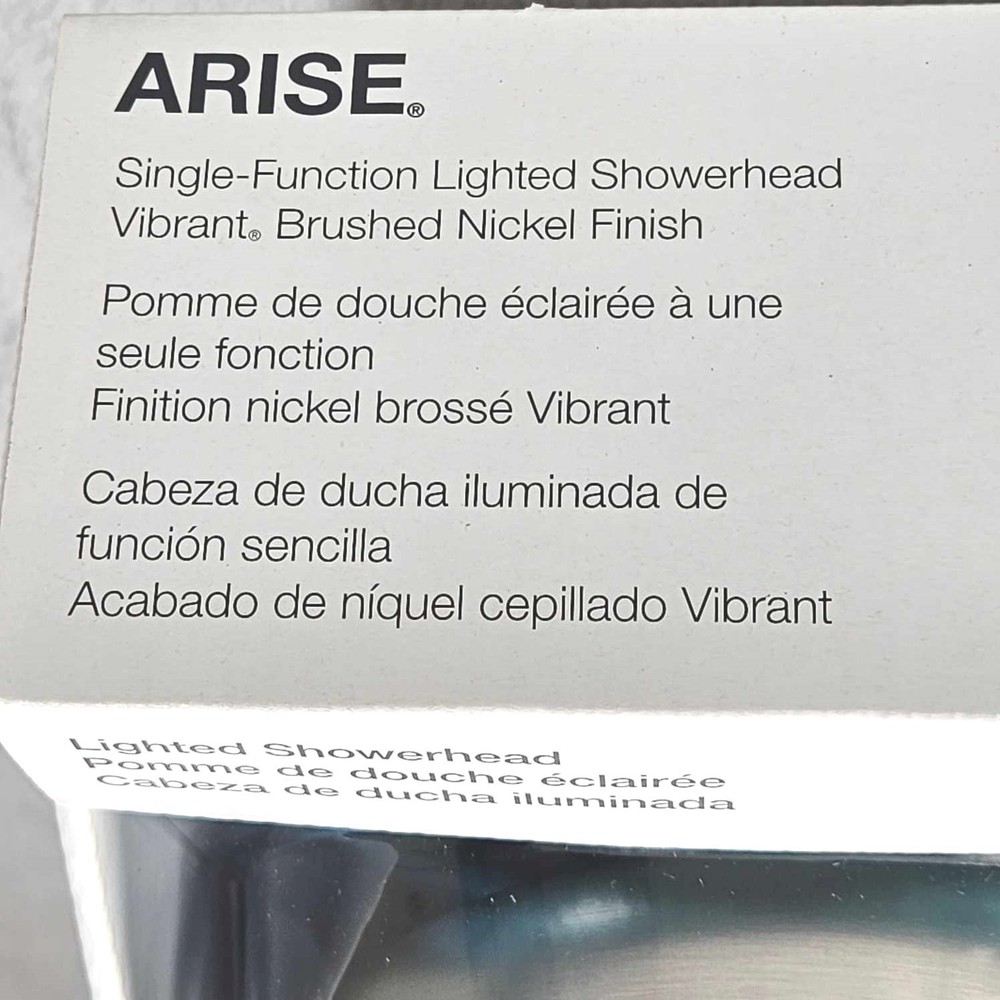 Kohler Shower Head Arise Lighted Wall Mount Fixed Single-Function Brushed Nickel