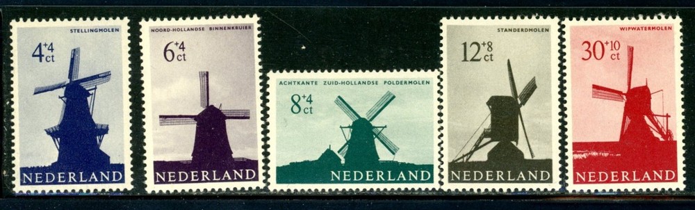Netherlands Scott # B373 - B377 - MH - Nice Centering - CV=$7.25       (28-C186)