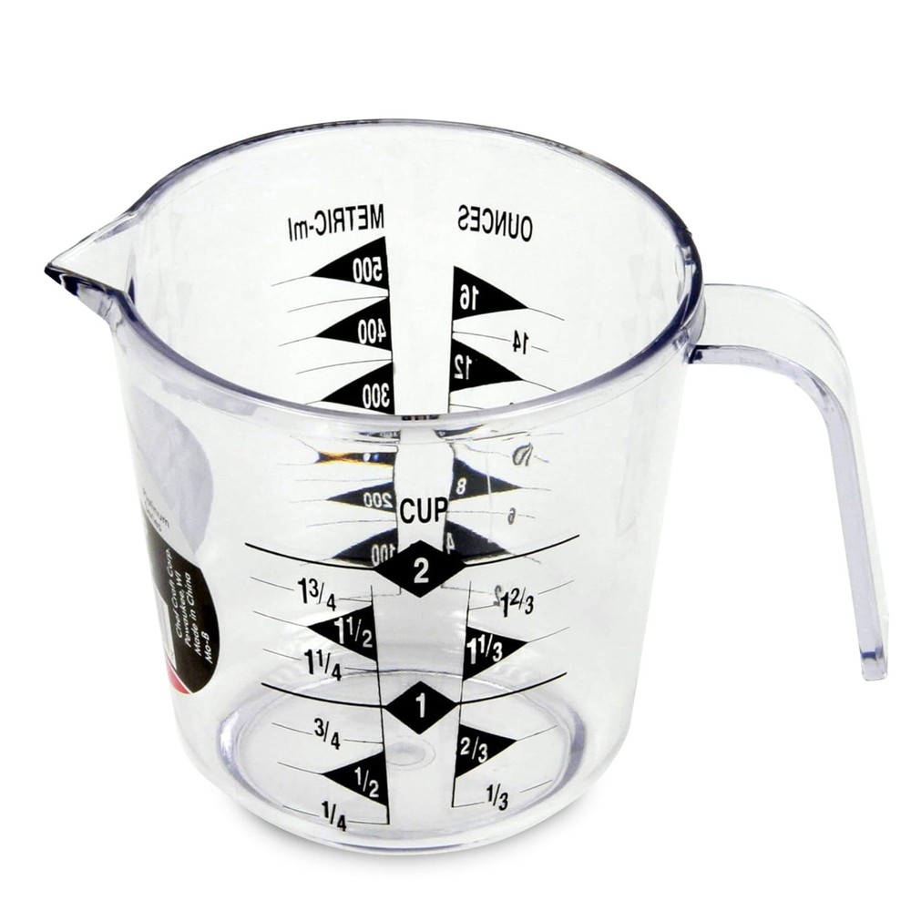 Chef Craft Select Plastic Measuring Cup, 2 Clear 2