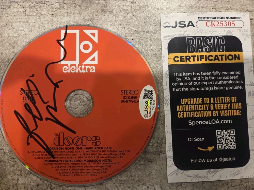ROBBY KRIEGER SIGNED THE DOORS MORRISON HOTEL CD AUTOGRAPHED JSA