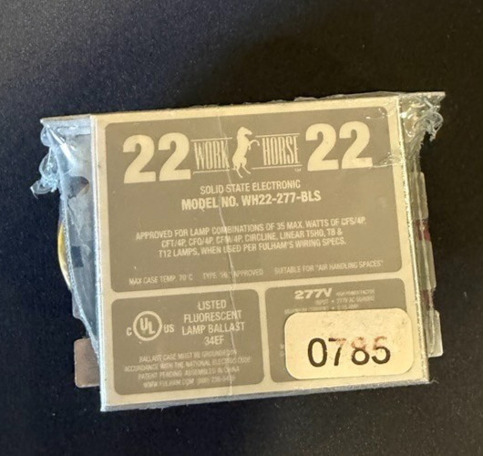 Fulham WH22-277-BLS - Workhorse 277v Bottom Exit w/Studs