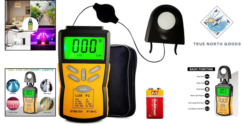 Compact Lumen Meter for Professional Use - Includes Protective Carrying Case
