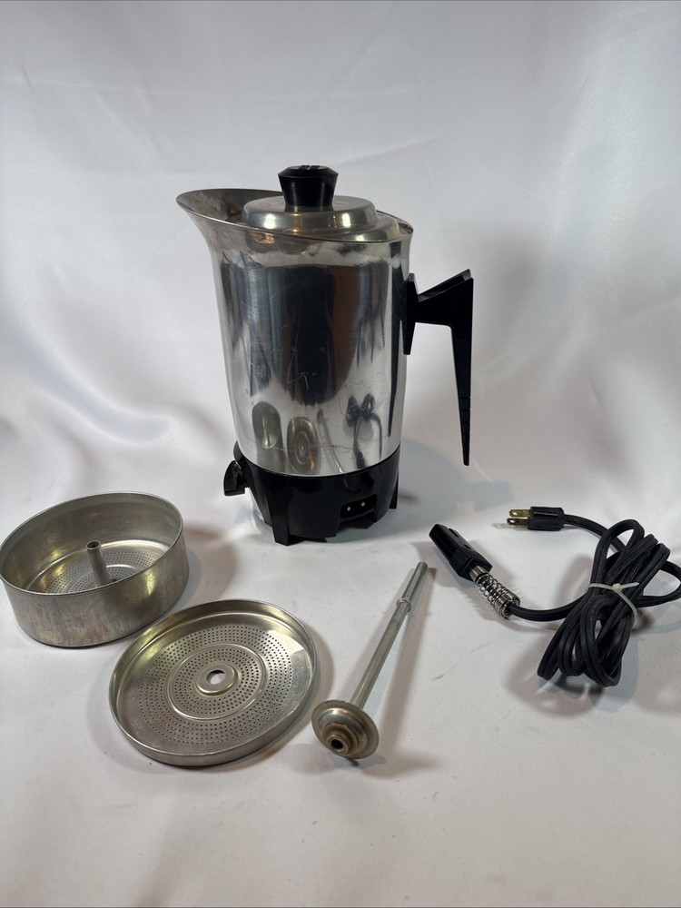 Wear-Ever 10 Cup Electric Automatic Percolator Model 2750 Complete