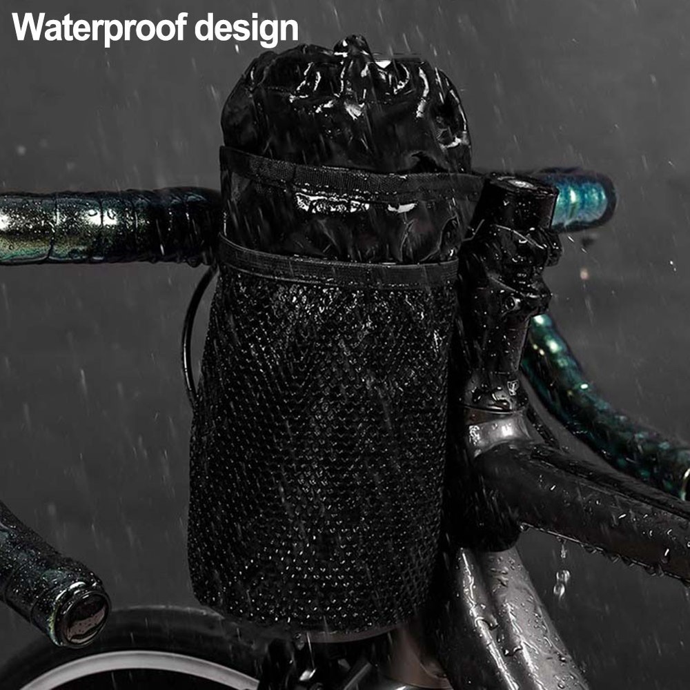 Quick Access and Secure Storage with Drawstring Bike Handlebar Stem Bag