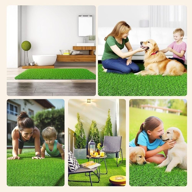 Realistic Artificial Grass Turf Pet Friendly Easy Clean Multi Use Durable
