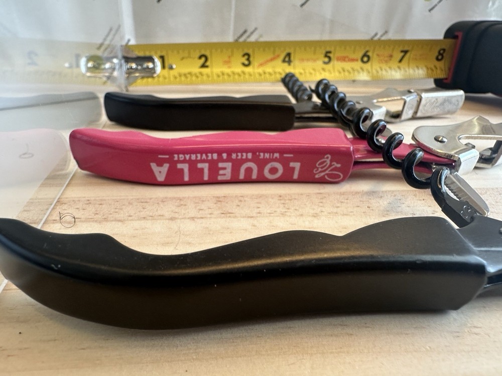 3-Pk Pulltap’s Professional Double-hinged Waiter's Corkscrew with Pulltap's Logo