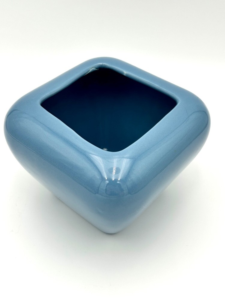Vintage Blue Ceramic Heager Planter Pot