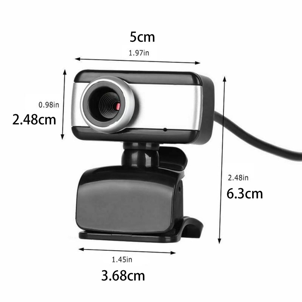 480P 360 Degree Resolution Webcam USB 2.0 Web Camera Built-in Microphone