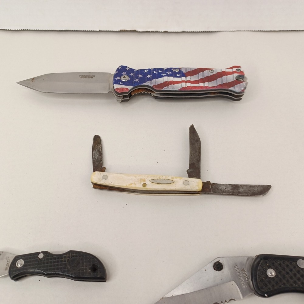 Lot 6 Assorted Folding Pocket Knives Knife