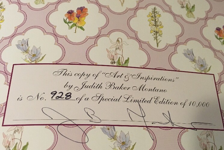 Art & Inspirations Judith Baker Montano Ltd Ed. Signed