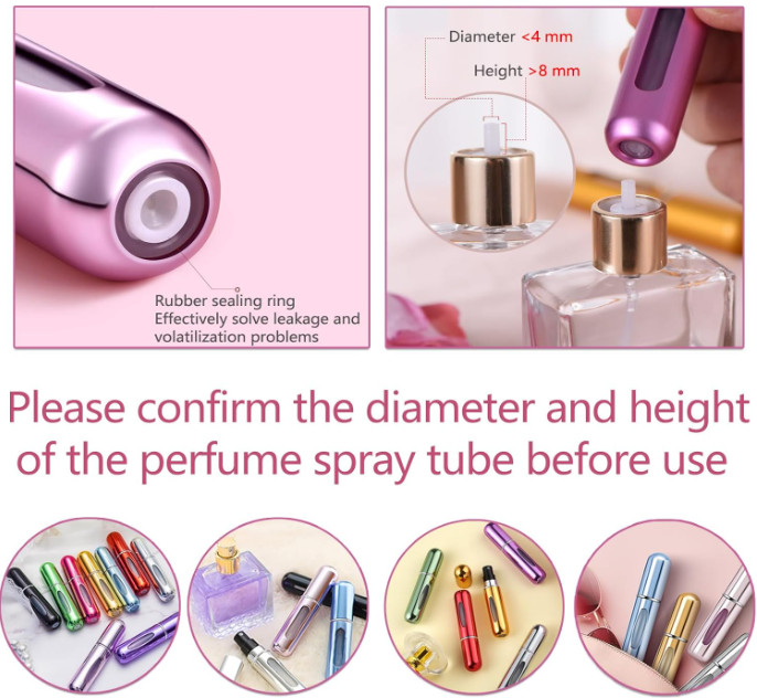 4Pcs Mini Refillable Perfume Atomizer – Travel Spray Bottle for Cologne & Pocket