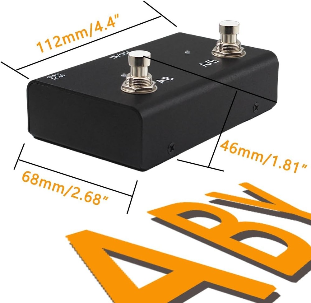 ABY Pedal Channel Switch Box Line AB Selector True Bypass for Guitar Effect