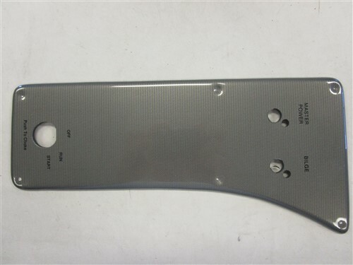 LUND BLANK IGNITION / SWITCH PANEL 11" X 5 1/4" GOLD / SILVER BOAT