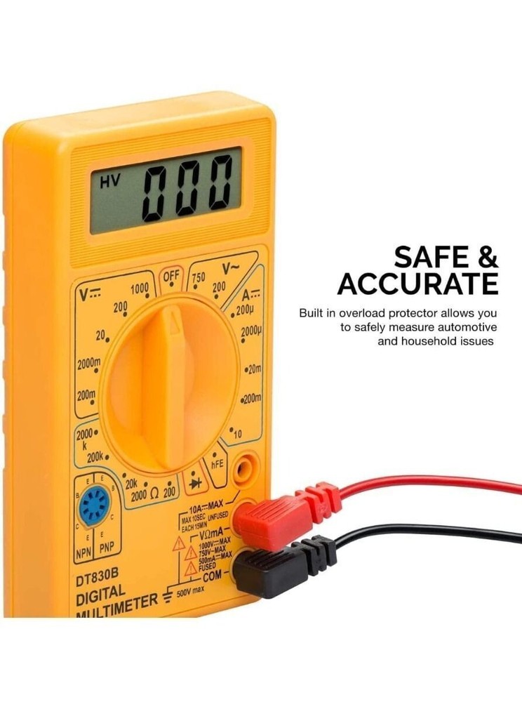 Digital LCD Voltmeter Ammeter Ohmmeter Multimeter Volt AC DC Tester Meter