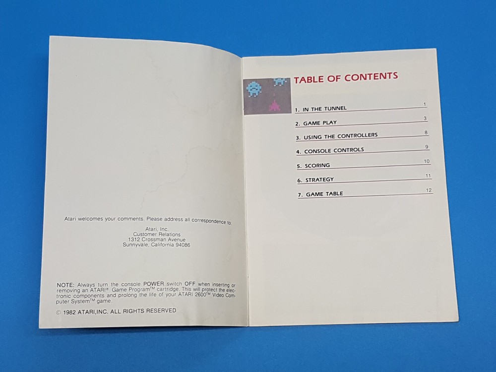 Vanguard Atari 2600 Authentic Manual Only *Water damage