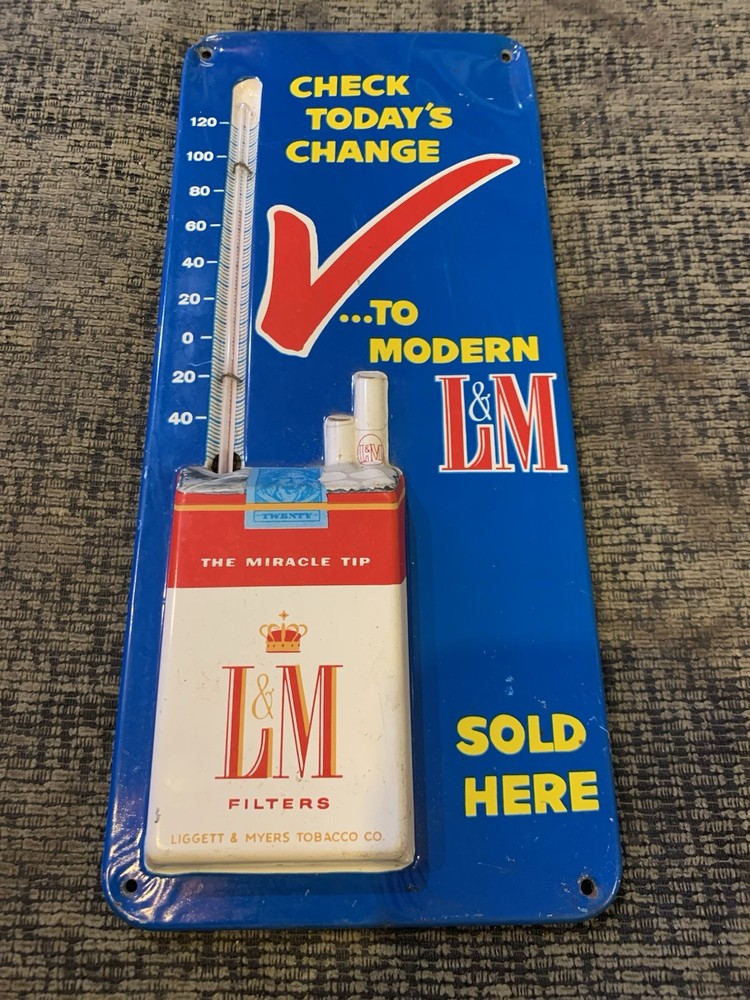 Wall Thermometer L & M Cigarettes Accurate Temperature