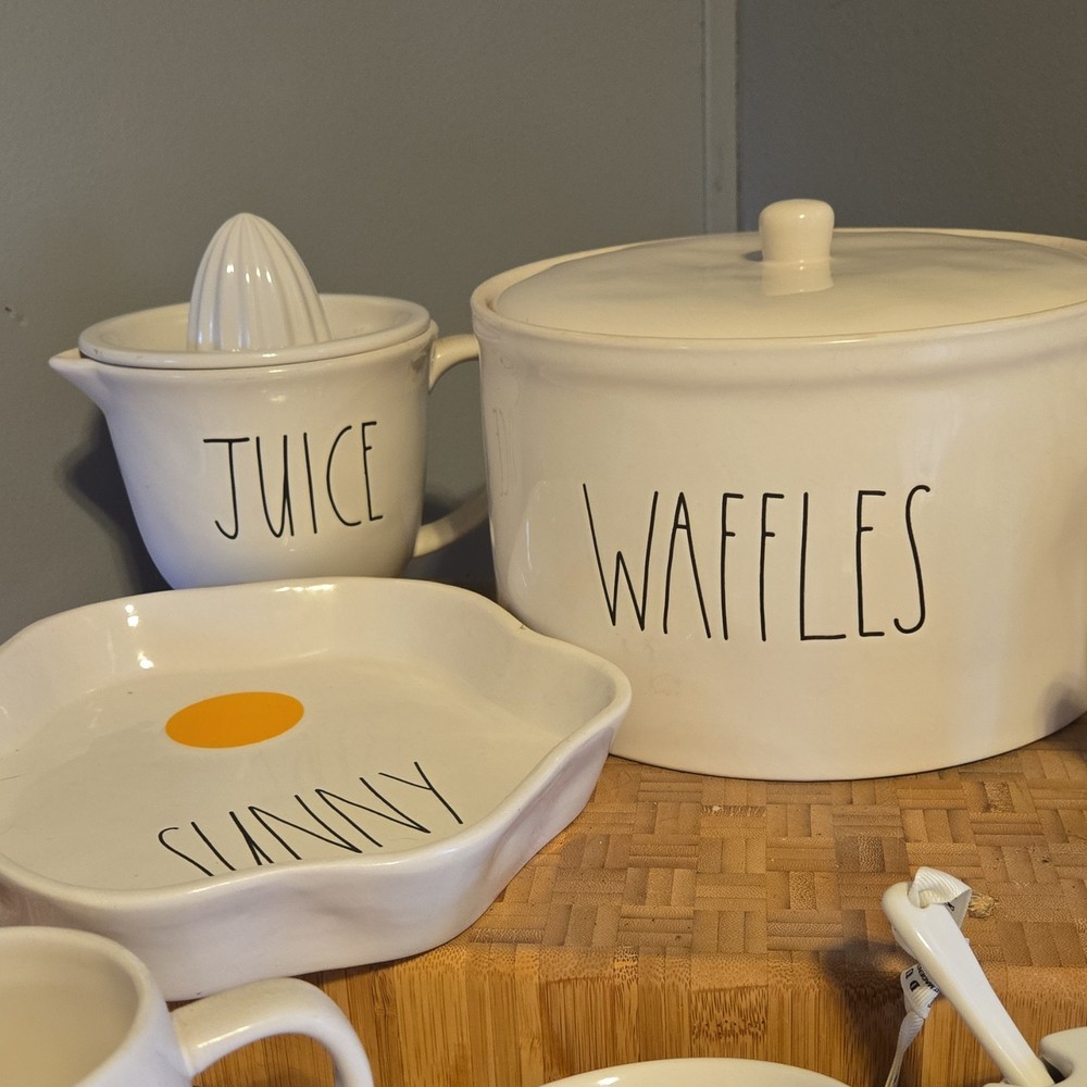 Large Rae Dunn Breakfast Serving Set