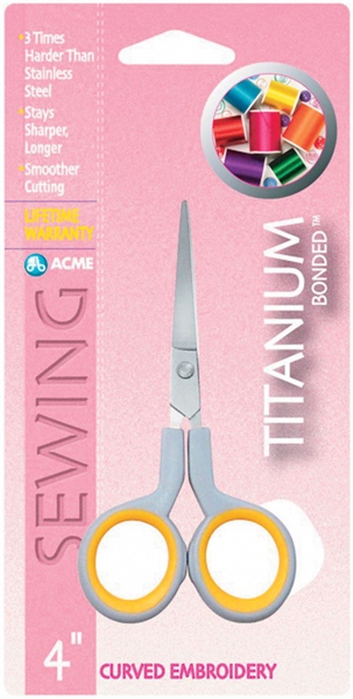 Acme 13865 Titanium Curved Embroidery Scissors 4"-
